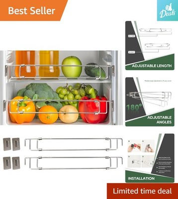 Durable RV Fridge Tension Rods - Easy Install Stainless Steel Bars (2-Pack)