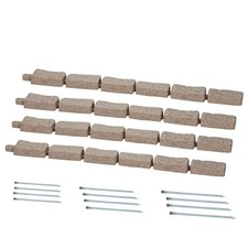 Faux Stone Landscape Edging 46.2 x 2.2 in Garden Lawn Edging for Walkway