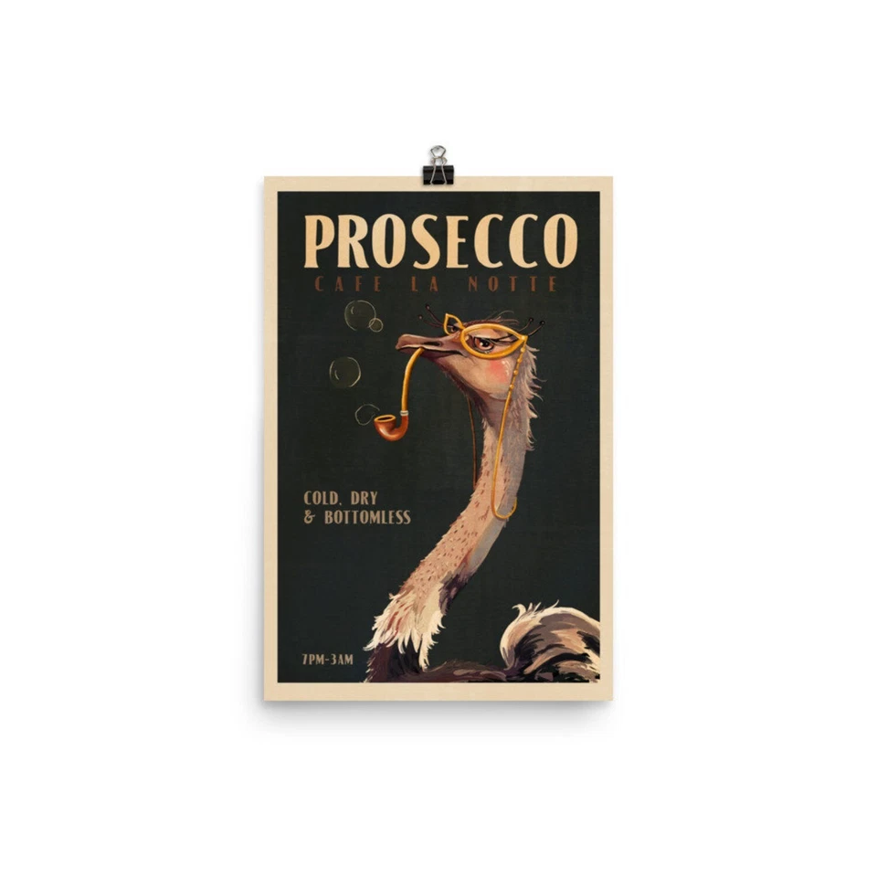 Póster Prosecco Vintage | Arte de pared Art Deco Champagne Bar | Decoración retro con alcohol Foto 2 de 3