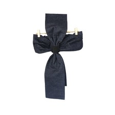 SAMMY B Teddy Denim Bow Front Top - Dark Wash - L