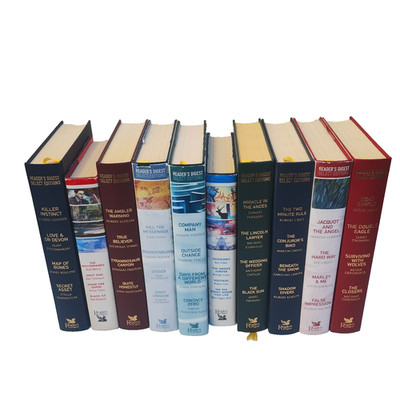 Job Lot Vintage Readers Digest Books Hardback x 10 D/W's Display Decor Prop Pub