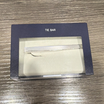 Croft & Barrow Men s Silver Tone Rectangle Tie Bar/Clip, No Stone, with Box