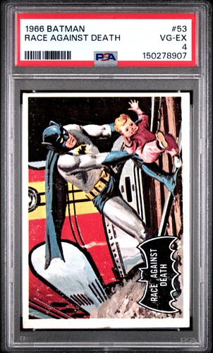 1966 Topps Batman Black Bat #53 Race Against Death