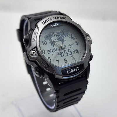 VINTAGE CASIO TWINCEPT DATABANK DATA BANK ABX-23 ANA-DIGI WORLD TIME MEN'S WATCH