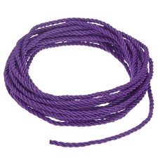 5 Yards Soft Twisted Rope Trim, 3mm Dark Purple Polyester Cord for DIY Craft