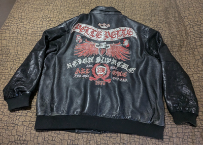 Vintage Pelle Pelle Marc Buchanan Black Leather Jacket Studded 78