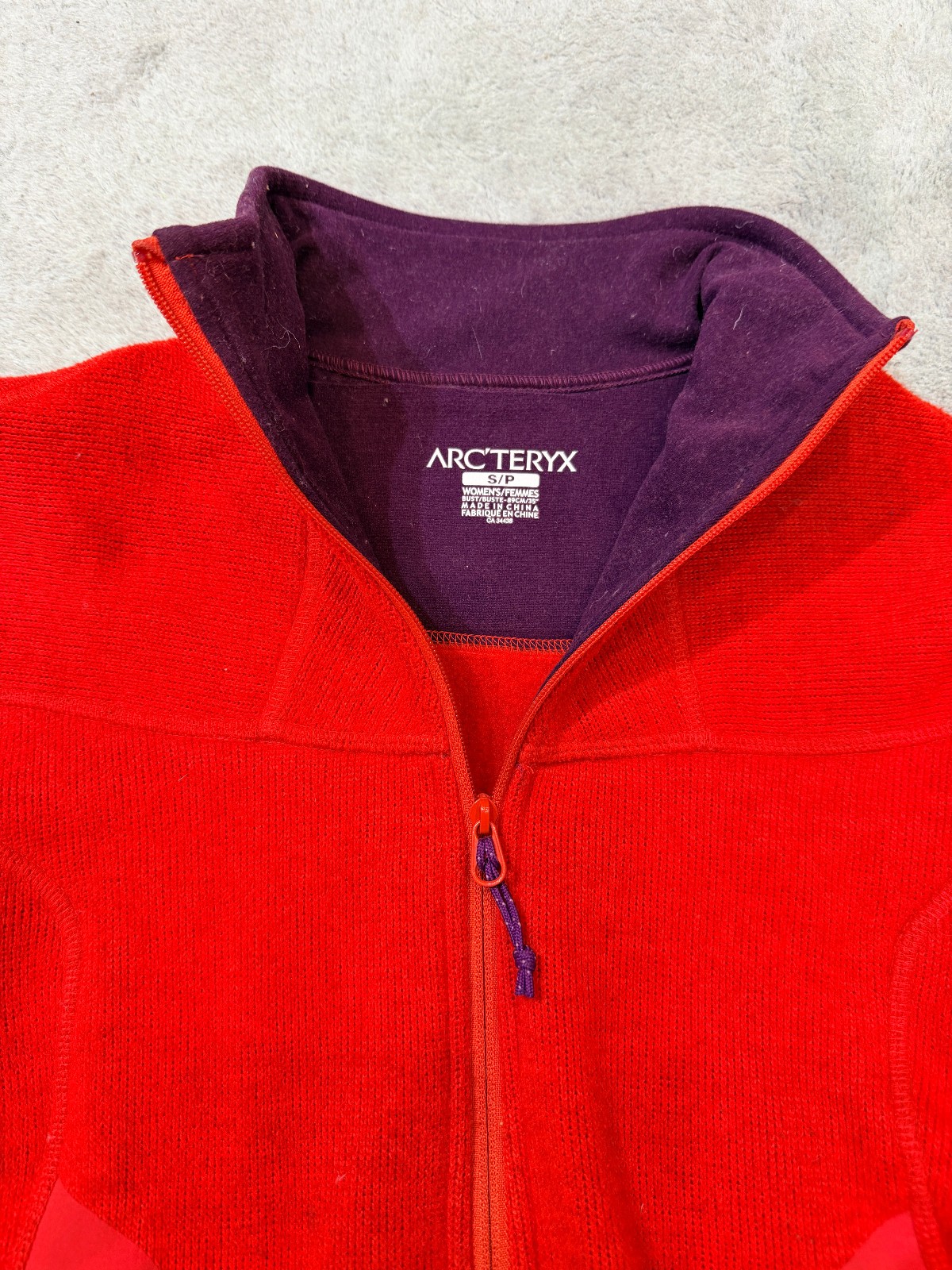 ARC'TERYX COVERT CARDIGAN WOMEN'S FLEECE JACKET RED HIKING TREKKING SIZE S thumbnail 3