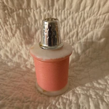 Vintage Avon Thimble Thread Spool Cologne Bottle To a Wild Rose Empty