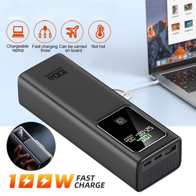 100W Power Bank 40000mAh USB C PD Fast Charging Portable Charger Laptop Phones