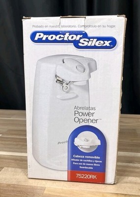Proctor Silex Plug in Power Opener  With Automatic Shutoff & Knife Sharpener