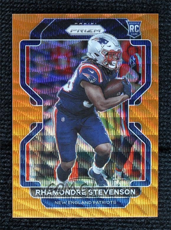 2021 Panini Prizm Orange Wave 6/60 Rhamondre Stevenson #367 Rookie RC 13c1