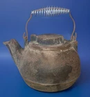 VTG Antique Wagner’s 1891  Teapot Kettle Cast Iron Wire Handle Original 2.5 QT.