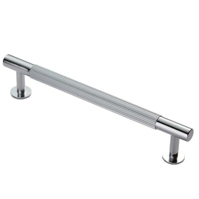 Schrankknopf poliert Chrom Schilf 18 mm 320 mm Griff Zug Küche Schlafzimmer