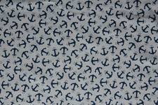 Timeless Treasures FUN C2624 WHITE fabric anchors on white 1yd