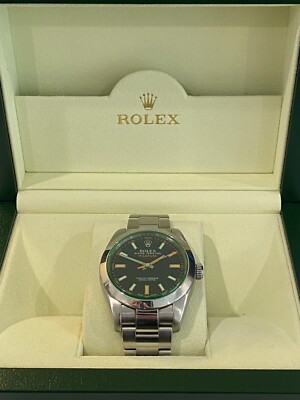 Rolex Milgauss Green Crystal Stainless Steel Watch Box and Papers M116400GV