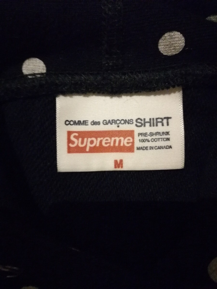 2012 Supreme X Comme Des Garcons CDG Polka Dot Box Logo Hoodie