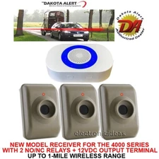DAKOTA ALERT DCMA-4K PLUS DCMA-4K+ WIRELESS ALARM+RELAYS+12V OUTPUT 3 SENSORS
