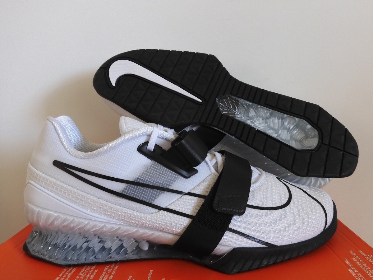 NIKE ROMALEOS 4 WHITE-BLACK-WHITE WEIGHTLIFTING SHOES SZ 12.5