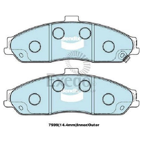 New Genuine BENDIX Front Brake Pads Set - Heavy Duty For HSV #DB1868HD - Picture 3 of 6