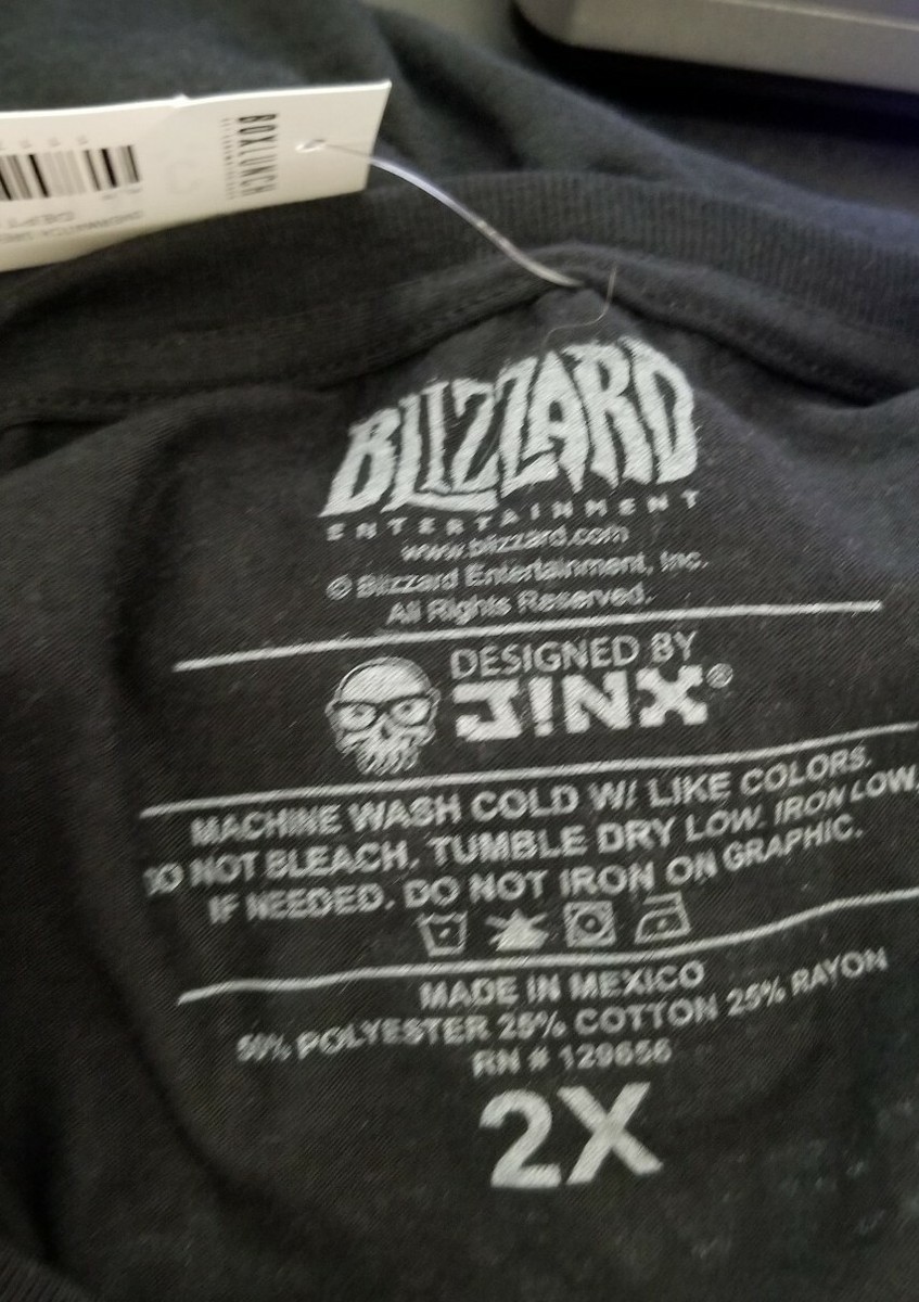 T-shirt Overwatch Jinx - D.Va 'Nerf This' - Taille 2X Femme Noir - Neuf Avec étiquettes