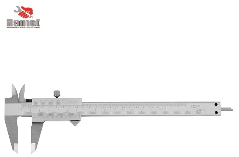 Calibro a Corsoio Monoblocco Inox 0.02 - Ideale per Officine e Fai da Te