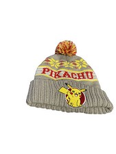 Nintendo Pokemon Pikachu Youth 14years Plus Pom Beanie / Skull Cap New 