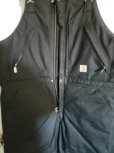 Carhartt Men's Extremes Insulated Bib Overalls R33 Black 40X34 - Picture 8 of 12