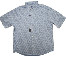 Johnnie-O Shirt Mens XLT Blue SS Big Tall Micah Seashell Casual 158
