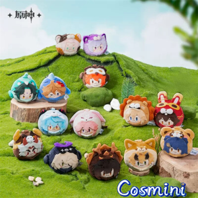 Official MIHOYO Genshin Impact Xiao Diluc Plush Keychain Doll Pendant Toy Gift