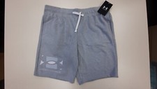 Under Armour Boys Youth Fleece Sweat Shorts, Light Gray, Size XL, NEW