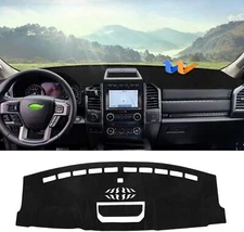 Dashboard Dash Cover Mat Lid Fit For Ford F150 2021-2025 Sun Sunshade Pad Black
