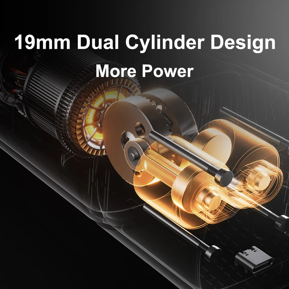 AUXITO A502 Inflador Neumático Compresor Portátil, Aire Portátil 150PSI Bomba Aire EE. UU. Foto 3 de 4