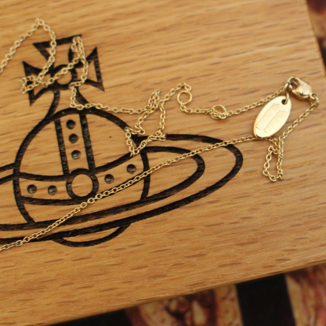Vivienne Westwood Peace Orb Pendant Necklace Gold 50.8cm
