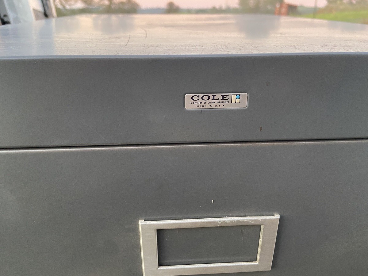 Vintage Cole Steel Metal File Cabinet | eBay