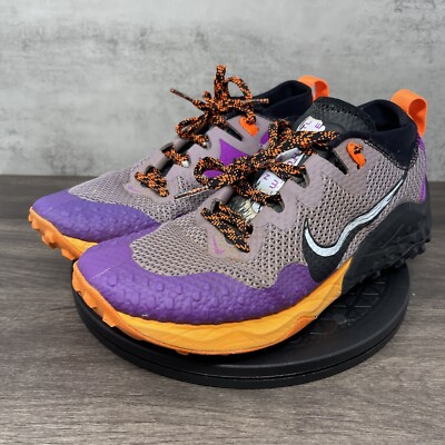 Nike Wildhorse 7 Trail Shoes Womens Size 8 Purple Orange Running