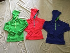 FILA Youth Sport Sweatshirt Pullover Sz XS 7-8 Zip Hoodies Set of 3