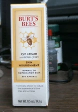 Burt's Bees Eye Cream With Royal Jelly  Skin Nourishment 0.5 oz