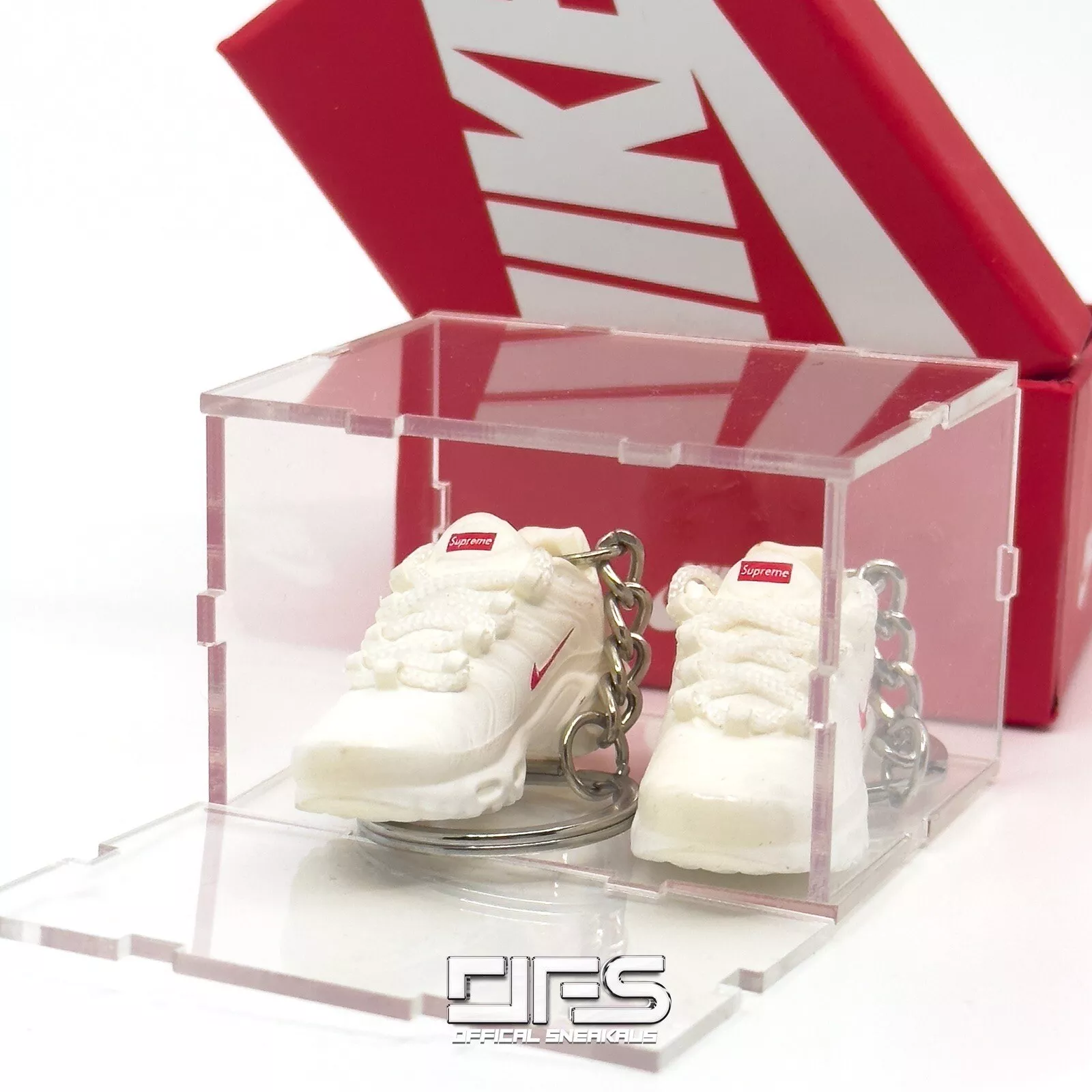 AIR MAX PLUS TN supreme white mini tn Sneaker Mini Tn Keychain Shoe Pair & Box