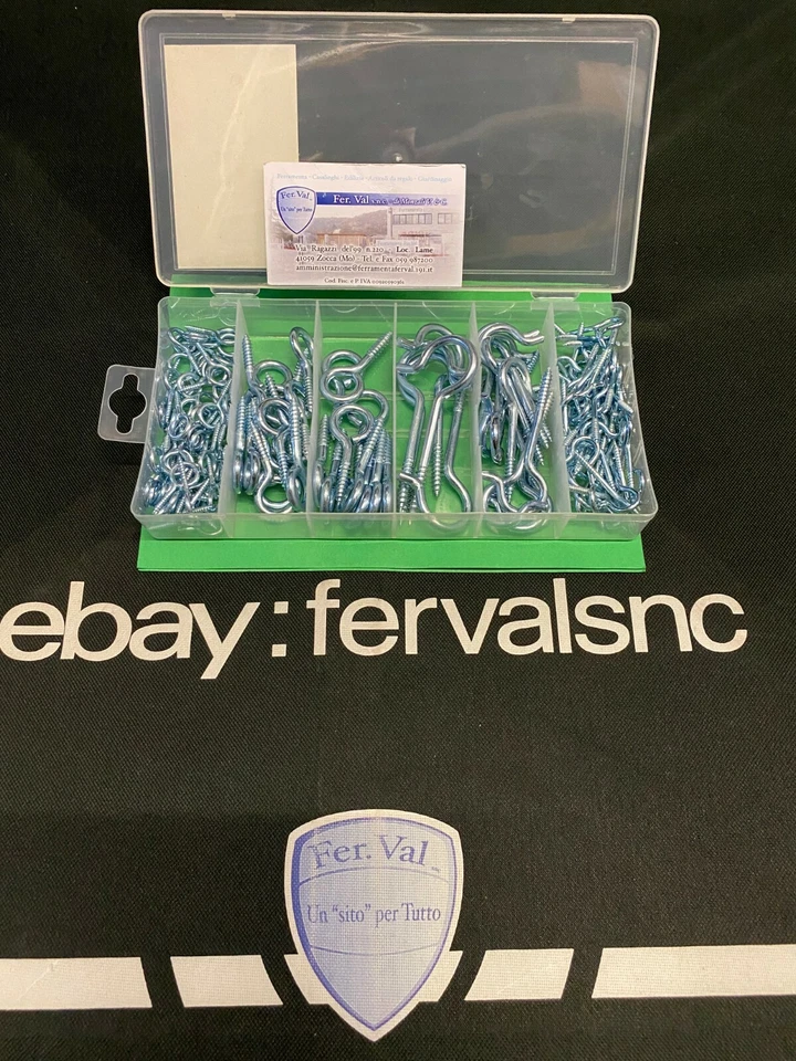 VALEX KIT 150 GANCI VITE ASSORTITTI OCCHIELLO APERTO OCCHIELLO CHIUSO 1950116 - Immagine 4 di 4
