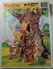Disney Frame-Tray Puzzle Lot of 7 Mickey Donald Goofy Pooh Vintage/Retro
