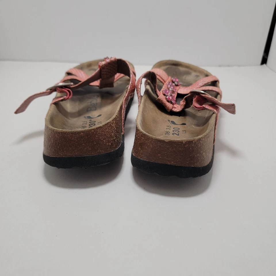 Sandalias Betula by Birkenstocks para mujer de cuero rosa estrás joya talla 5 Foto 3 de 4