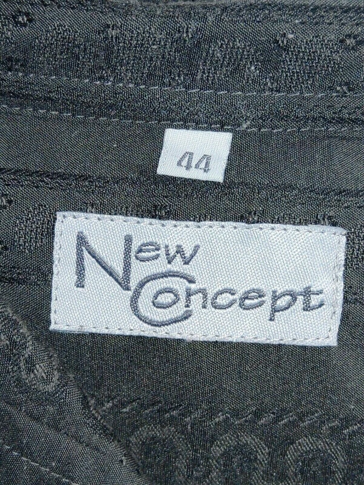 New Concept Mens 44 Solid Gray Long Sleeve Button-Up With Pockets - Image 3 of 4