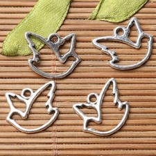 Tibetan silver plated frame charm pendants 100pcs EF3565