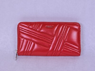 Red Dkny Wallet DKNY Donna Karan Womens Gigi Red Silver Logo