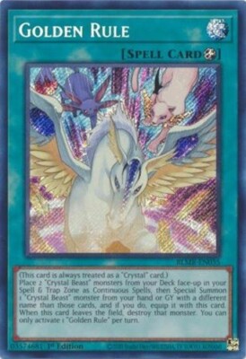 golden rule yugioh card *** GOLDEN RULE *** 1ST EDITION SECRET RARE MINT/NM BLMR-EN035 YUGIOH!