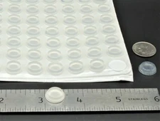 1/2" x 3/16" Non Skid Clear Rubber Bumpers  Spacers  Picture Frames  Feet  Glass