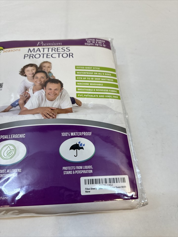 Olympic Queen (66"X80") Waterproof Mattress Protector Super Queen