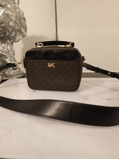 Borsa Michael Kors mini bag logo pelle marrone donna tracolla borsetta