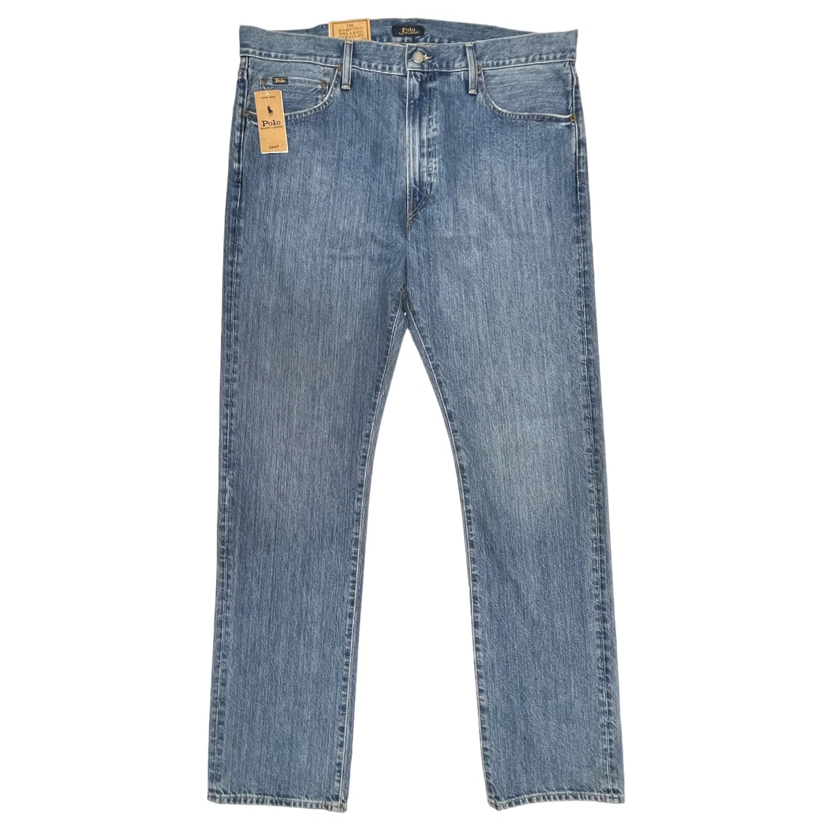 Polo Ralph Lauren Blue Jeans Hampton Relaxed Straight Cotton Denim 98 NYHP