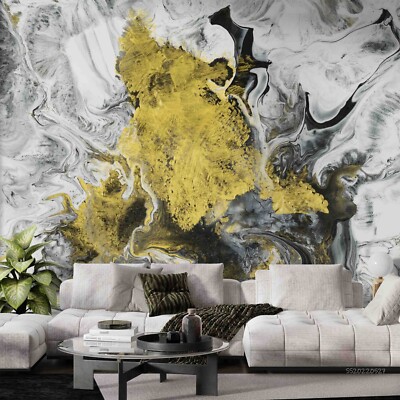3D Gray Gold Texture Marble Self-adhesive Removable Wallpaper Murals